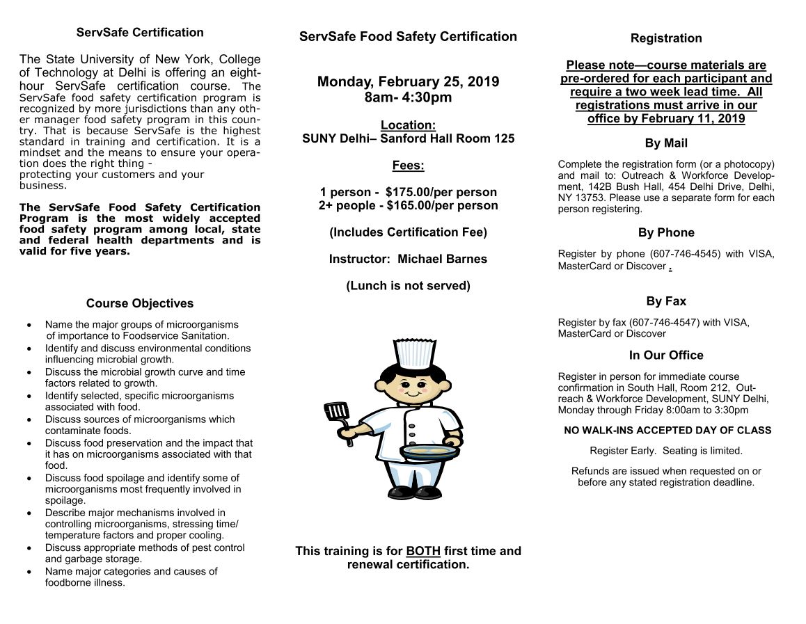 ServSafe Food Safety Certification Delhitel